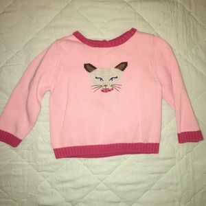 Gymboree Pink Teachers Pet Pullover with Cat